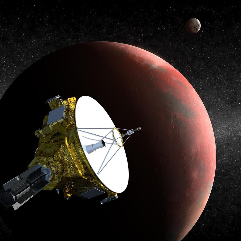 Esta ilustração artística mostra a sonda Phoenix Mars Lander da NASA durante sua jornada de mais de 9 meses até Marte.