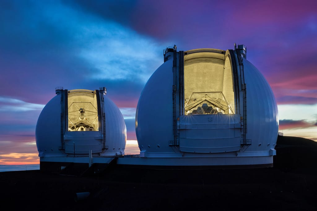 No topo do Mauna Kea, no Havaí, astrônomos da NASA conectaram os dois telescópios de 10 metros (33 pés) do Observatório W. M. Keck. Os telescópios interligados, juntos chamados de Interferômetro Keck, formam o sistema de telescópios ópticos mais poderoso do mundo