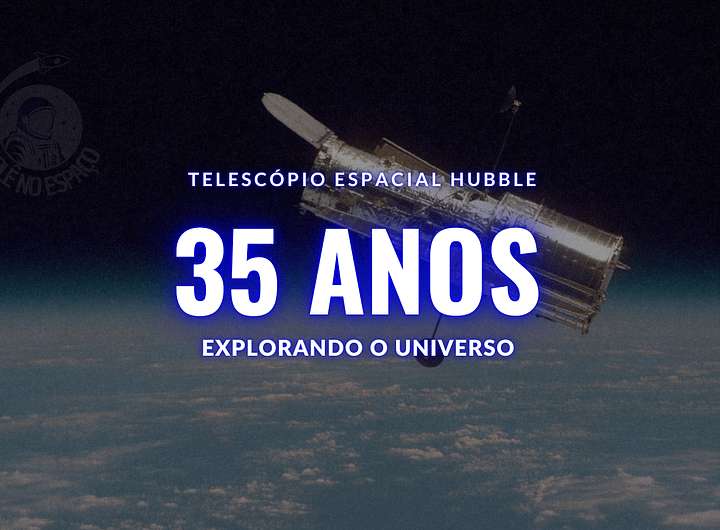 Telescópio Espacial Hubble em órbita da Terra, com o azul vibrante da atmosfera e a curvatura do planeta ao fundo, simbolizando sua posição estratégica fora da atmosfera.