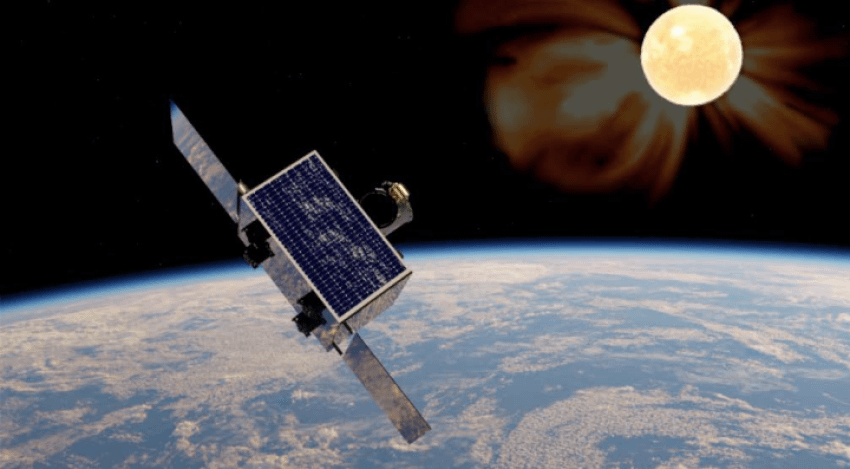 Impressão artística de como o monitor espacial UK-ODESSI pode parecer. Crédito: SSTL e STFC RAL Space.
