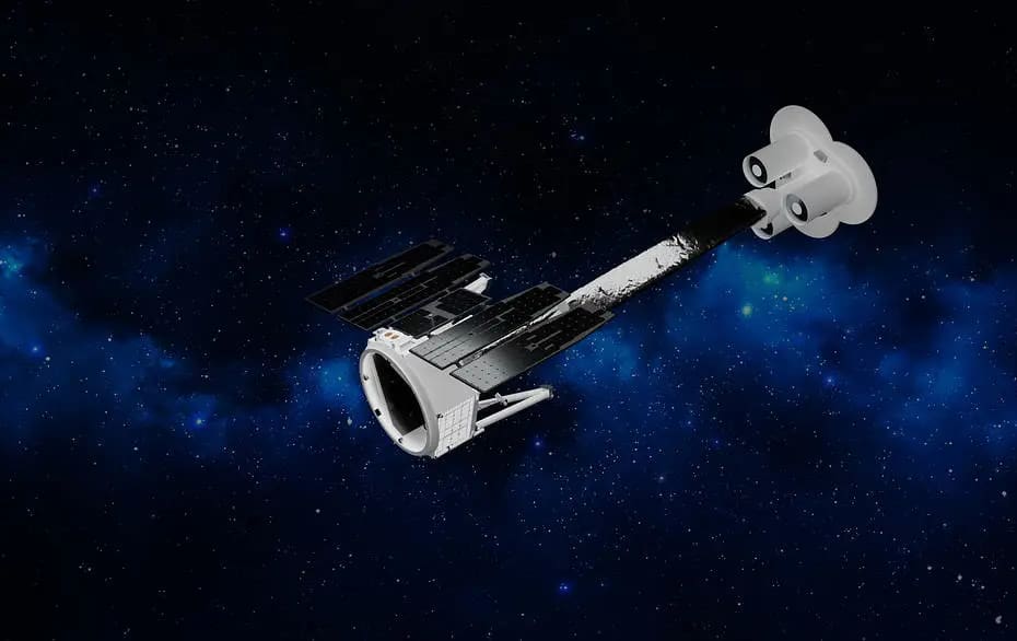 Ilustração do Imaging X-ray Polarimetry Explorer (IXPE) da NASA.